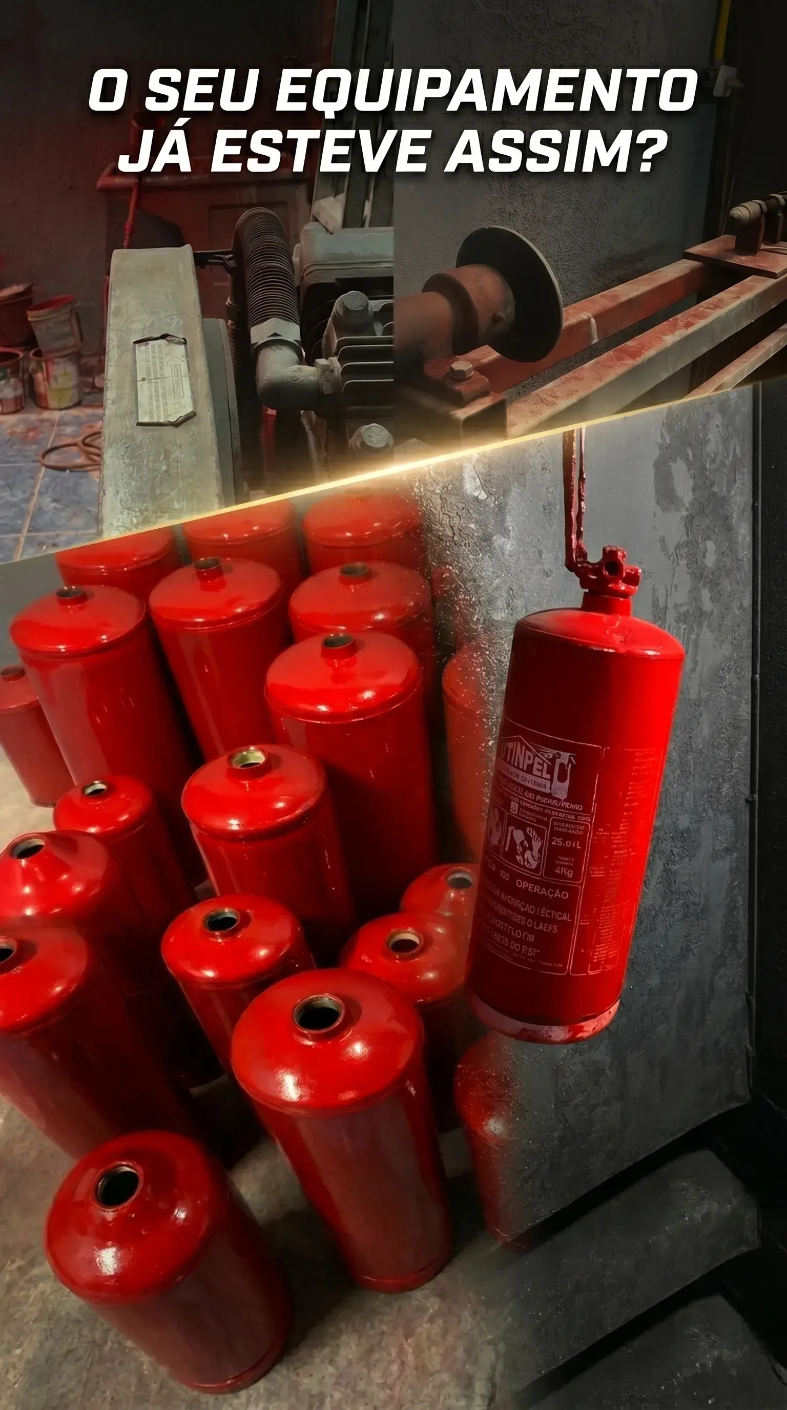 Extintores pintados pela RetenFire