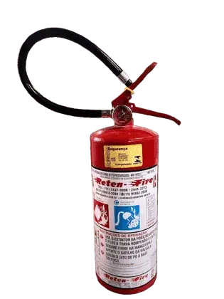 Extintor PQS (Pó Químico) certificado INMETRO para proteção contra incêndio